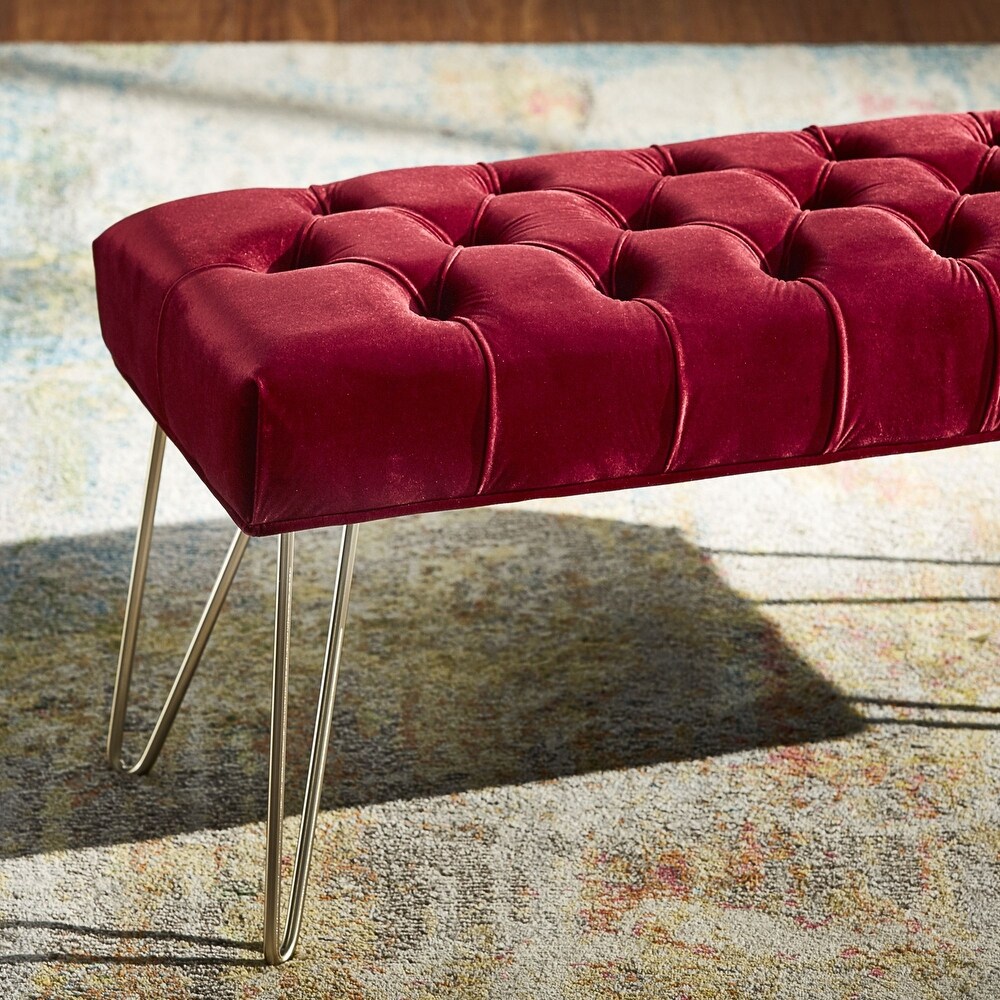 Klaus Velvet Tufted Bench by iNSPIRE Q Bold