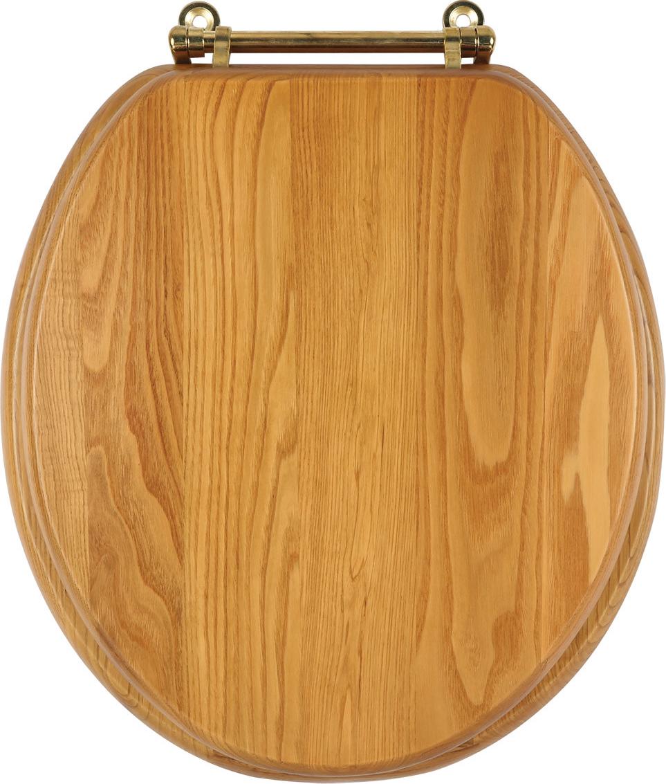 Design House Dalton Round Toilet Seat in Honey Oak