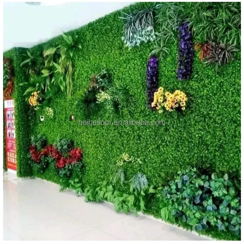 Factory Directly Supply Plant Outdoor Fence Panel Artificial Grass Wall Decor