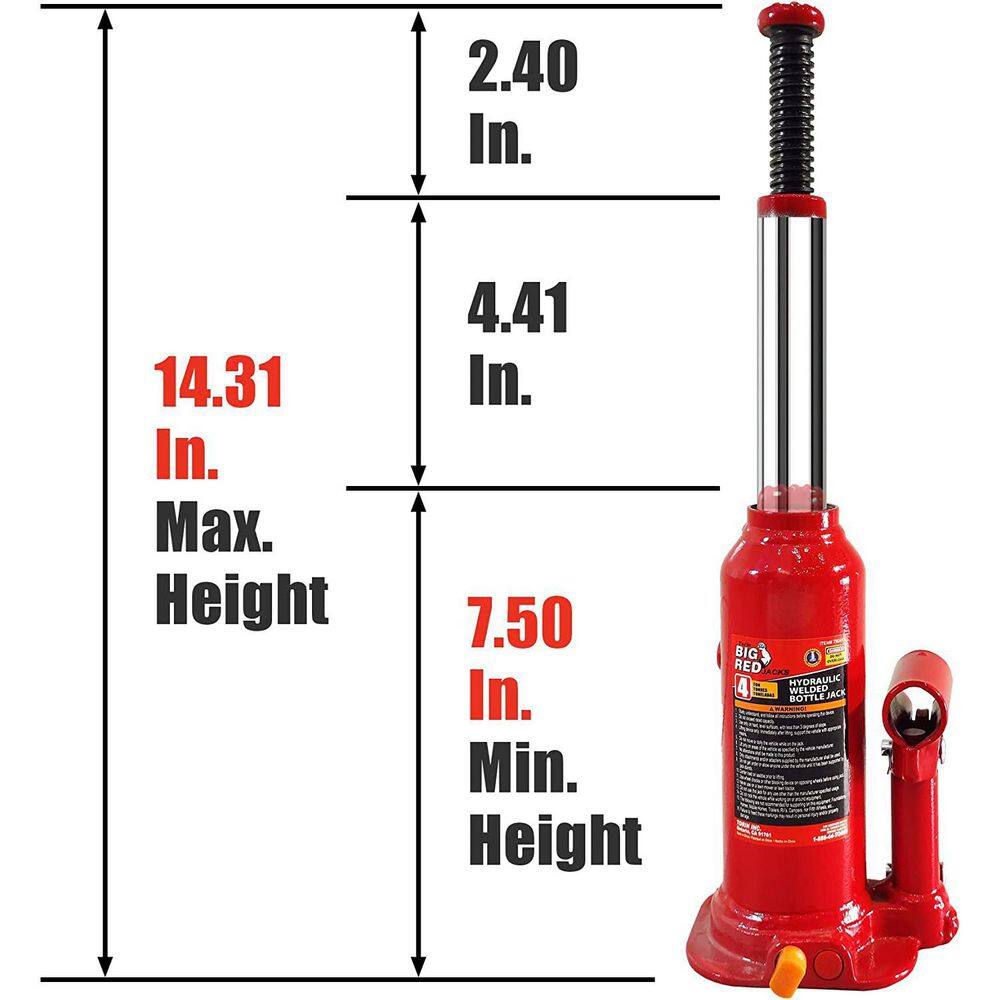 Big Red 4-Ton Bottle Jack T90403