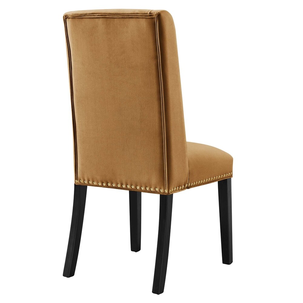 Baron Performance Velvet Dining Chairs   Set of 2