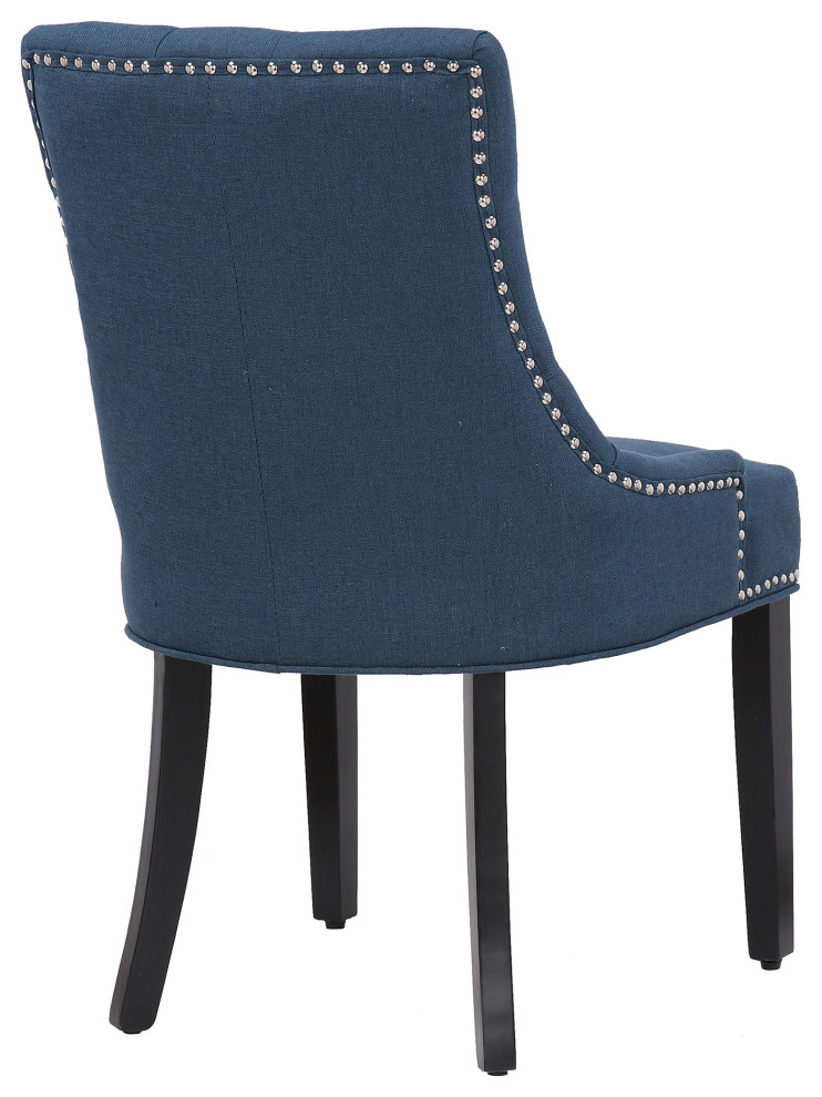 WestinTrends Upholstered Wingback Button Tufted Dining Chair  Glam Accent Chair   Transitional   Dining Chairs   by WestinTrends  Houzz