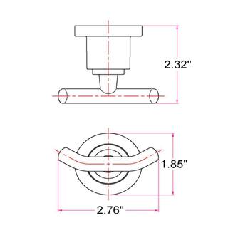 Design House Geneva Double Robe Hook in Satin Nickel 560342