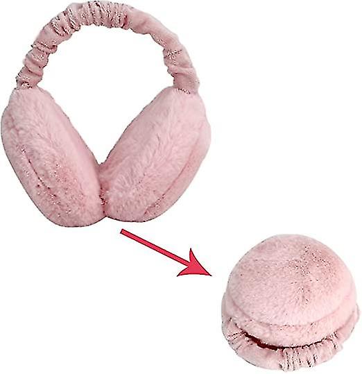 Women Winter Warm Plush Earmuff Foldable Hamburger Ear Muffs Ear Warmers