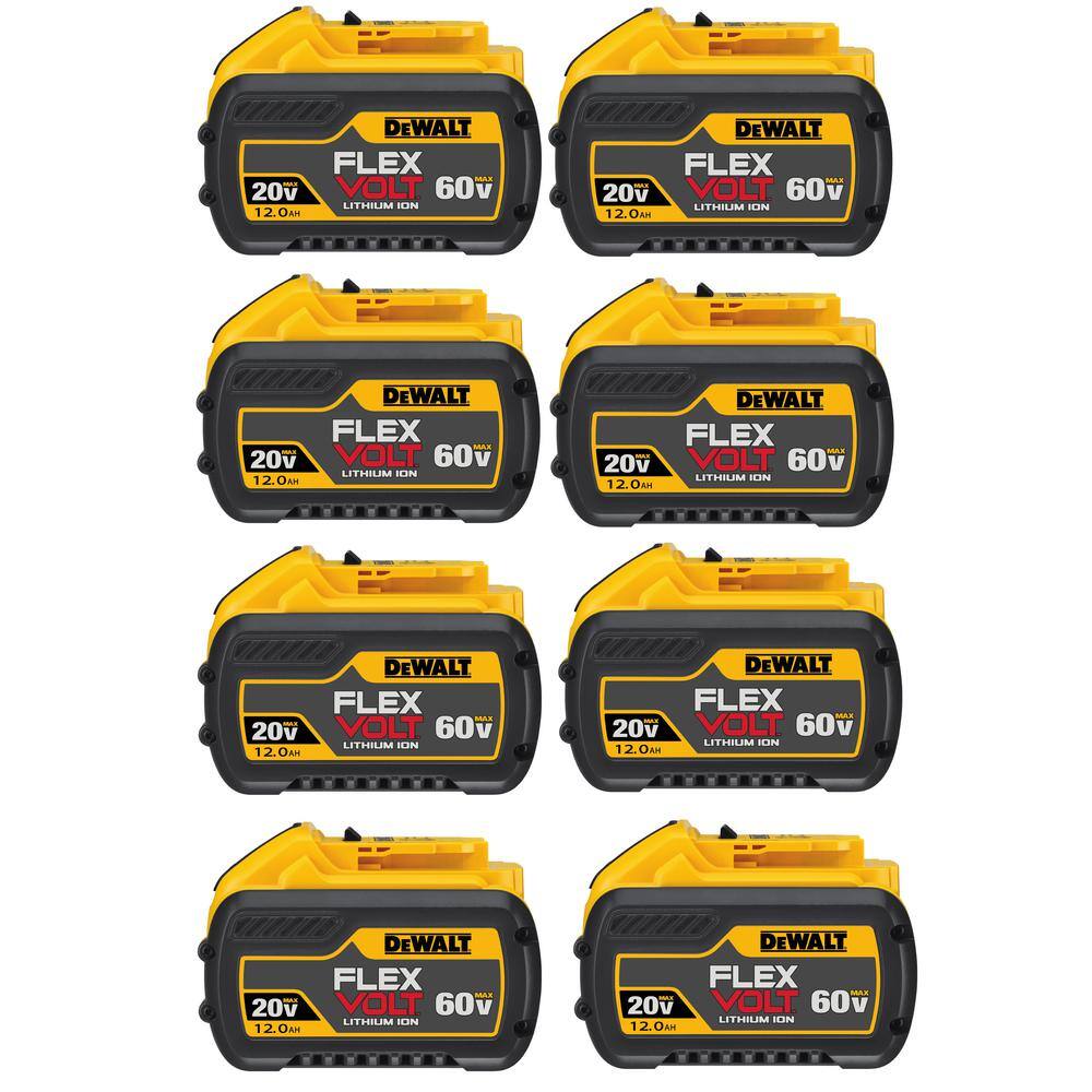 DW FLEXVOLT 20V60V MAX Lithium-Ion 12.0Ah Battery (8-Pack) DCB612-8