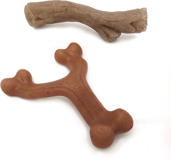 Nylabone Gourmet Style Bacon and Peanut Butter Strong Chew Dog Toy Bundle， 2 count