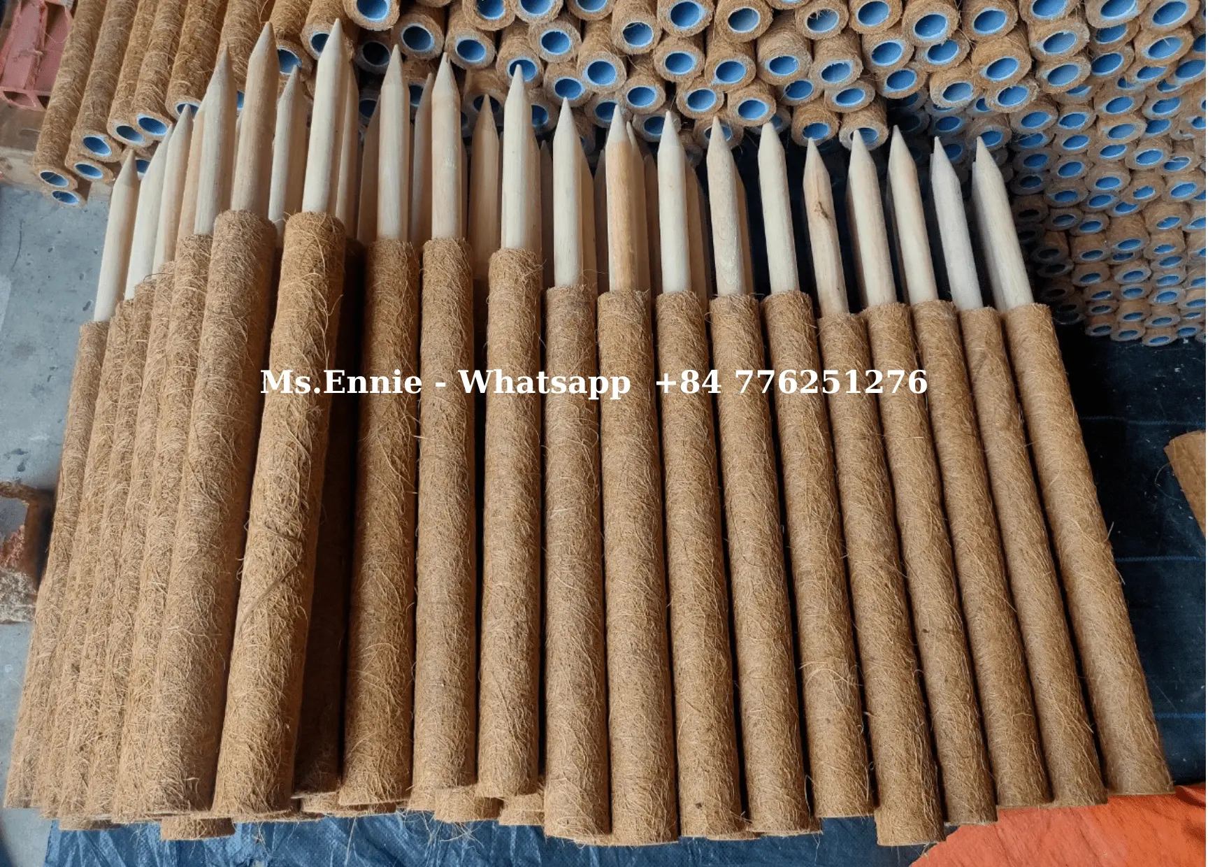 Wholesale Supply Eco friendly 16 inch moss stick totem pole coco coir indoor/Coco coir moss pole from Eco2go Vietnam