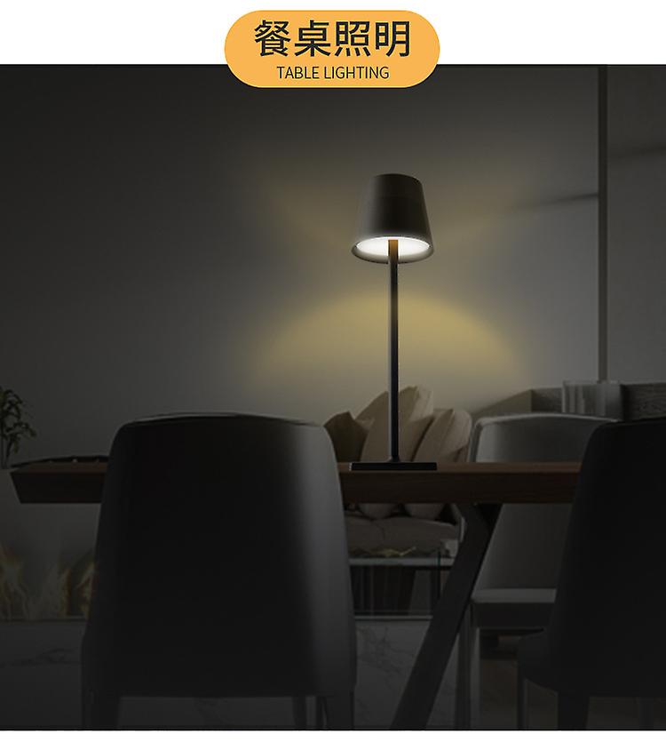 Charging Touch dimming table lamp Cafe decorative lamp Bedside nightlight（White）