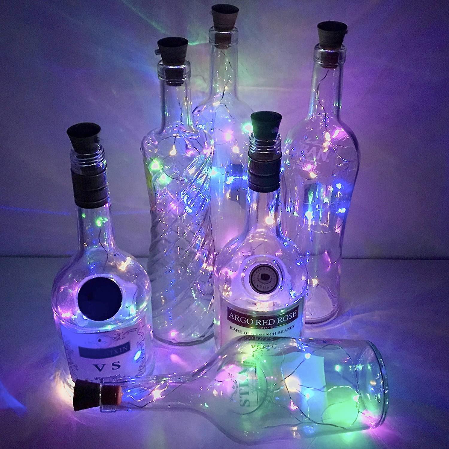 Solar Cork Light String Copper Wire Light String Colorful Light String Christmas Light Wine Bottle Atmosphere Light