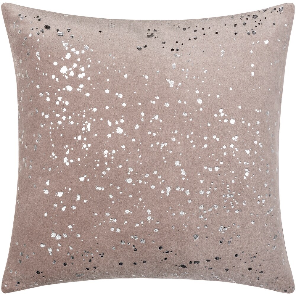 Alya Velvet Throw Pillow with Metallic Sparkles