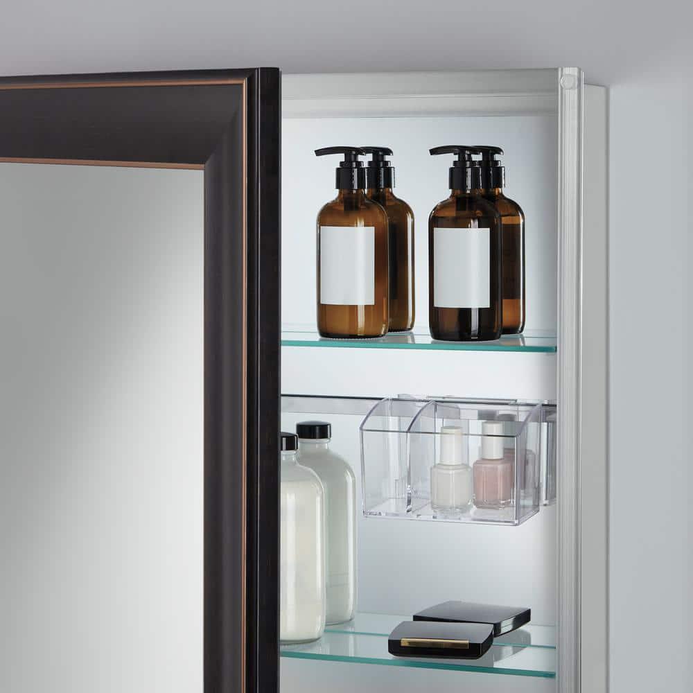 Home Decorators Collection 24 in x 30 in Fog Free Recessed or Surface Mount Medicine Cabinet in Oil Rubbed Bronze with Mirror