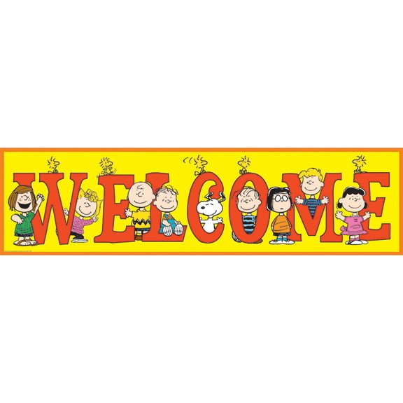 Eureka EU 849742 Peanuts Welcome Banner