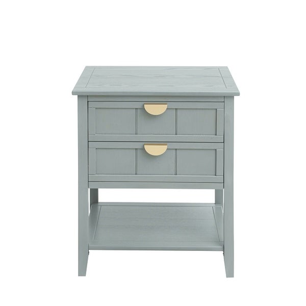 2 Drawer Side Table for Bedroom Living Room and Study