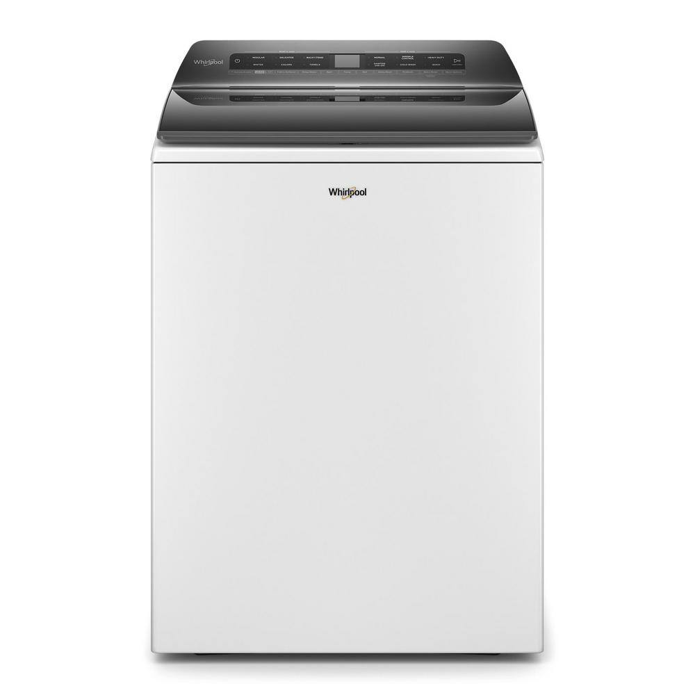 Whirlpool 4.8 cu. ft. Smart White Top Load Washing Machine with Load and Go Built-in Water Faucet and Stain Brush WTW6120HW