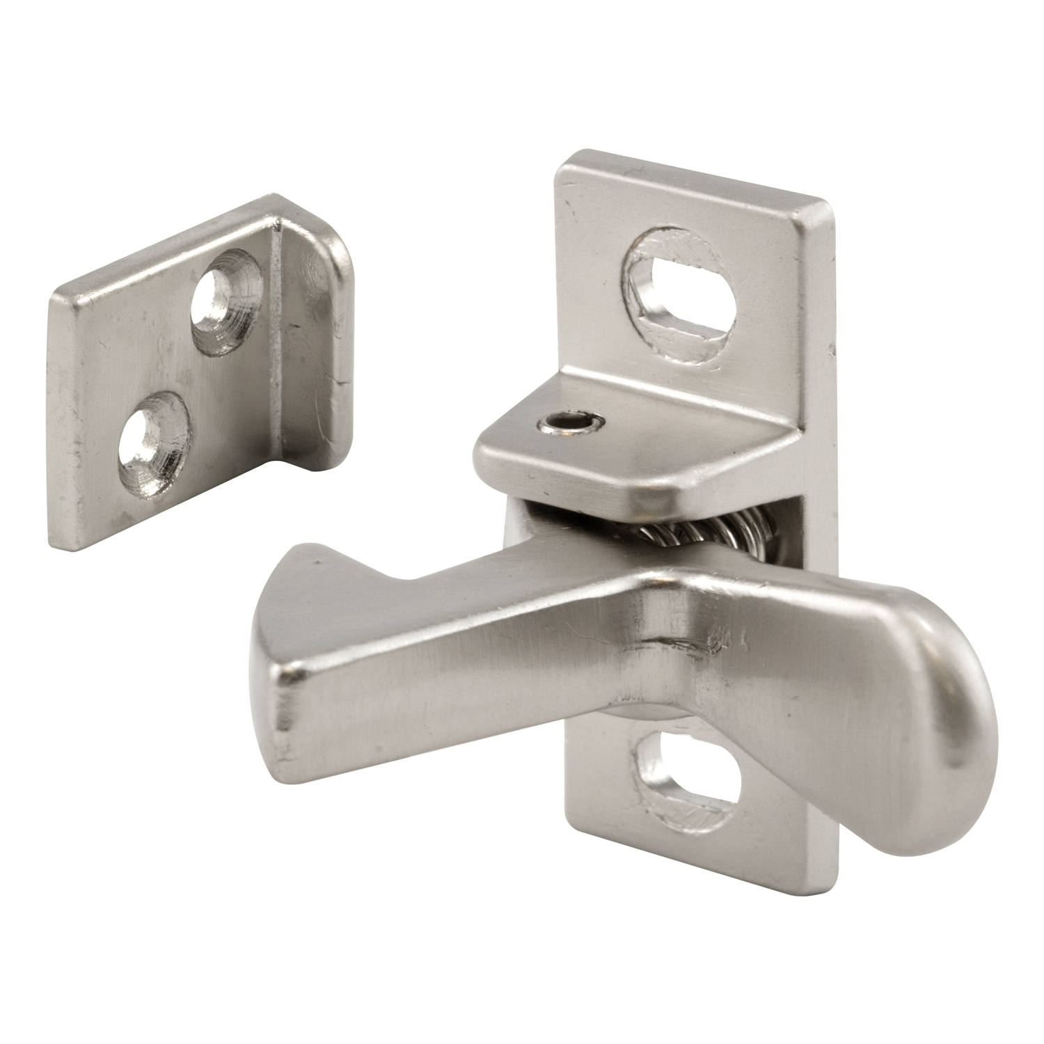 Prime-Line 1.3 in. H X 0.63 in. W X 0.9 in. D Satin Nickel Steel Elbow Catch