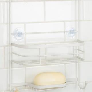 Bath Bliss Ellipse Collection Deluxe Shower Caddy in White 10136-WHITE