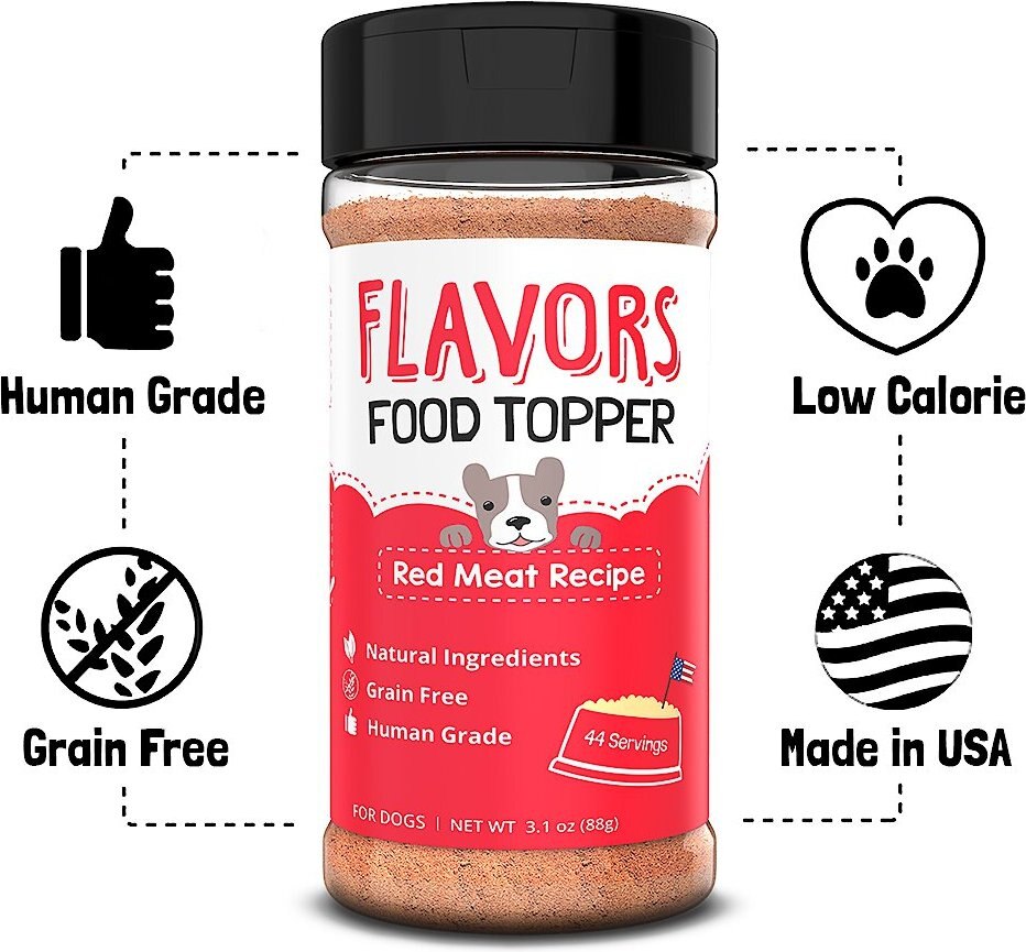 FLAVORS Red Meat Recipe Grain-Free Dog Food Topper and Treat Mix