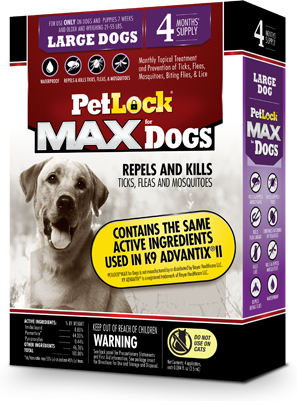 PetLock® MAX Flea  Tick Treatment for Dogs 21-55 Lbs