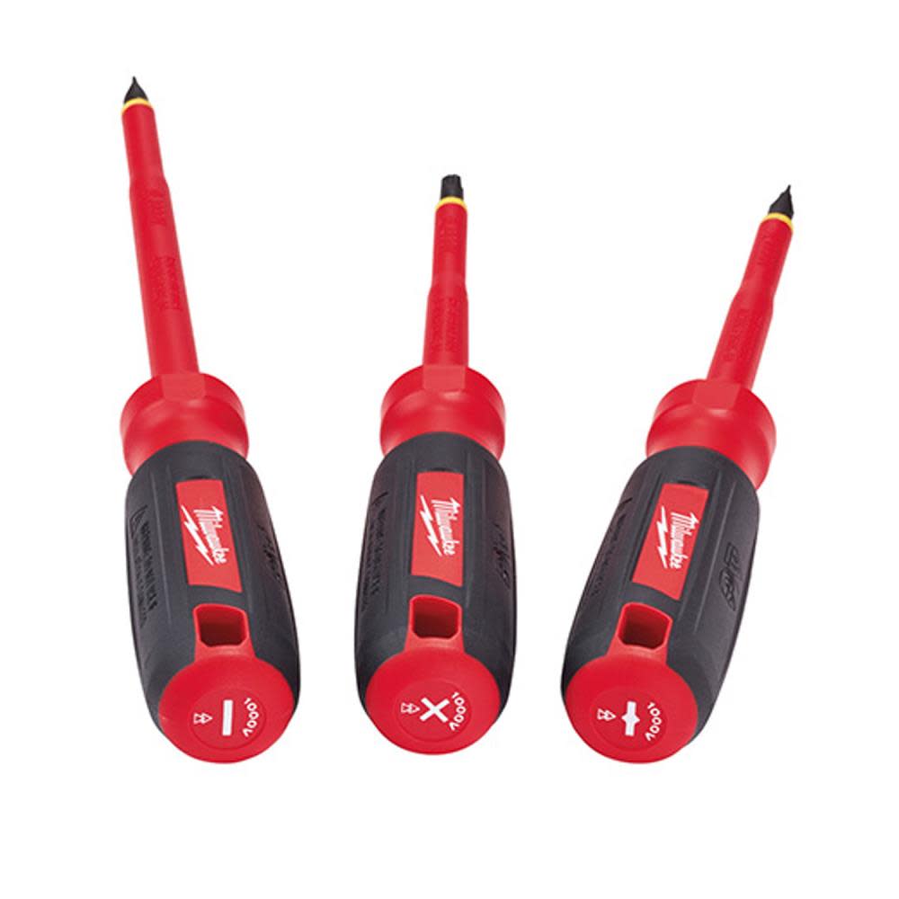 3-Piece 1000V Insulated Screwdriver Set ;