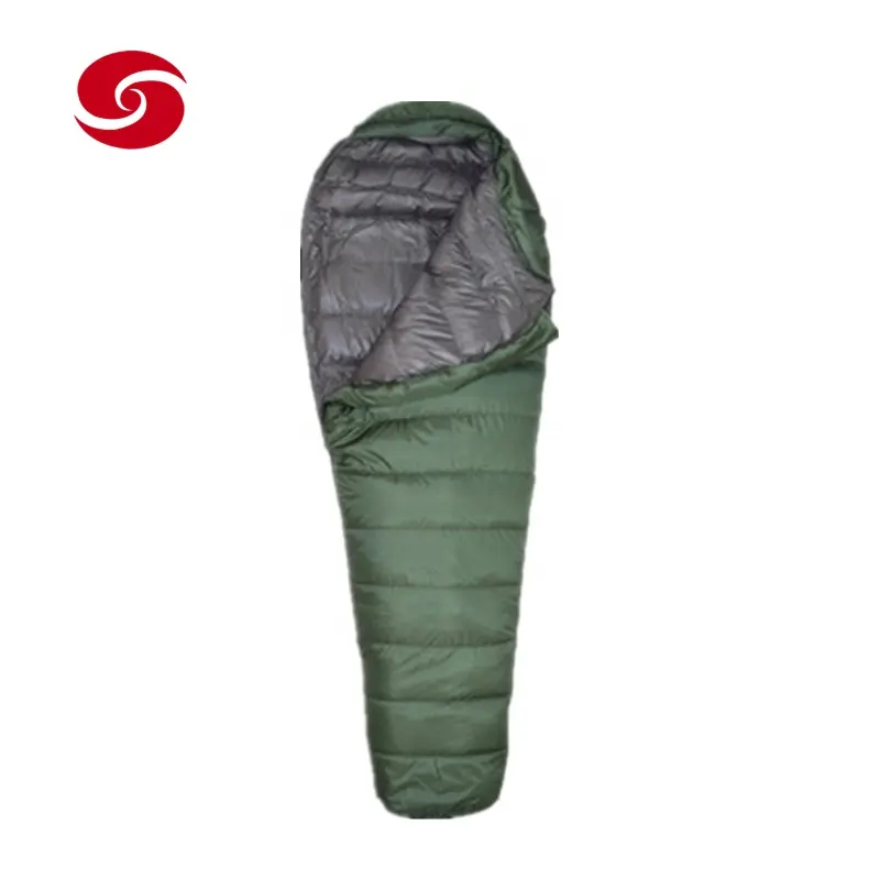 Waterproof Nylon Tactical Green Mummy Sleeping Bag Camping