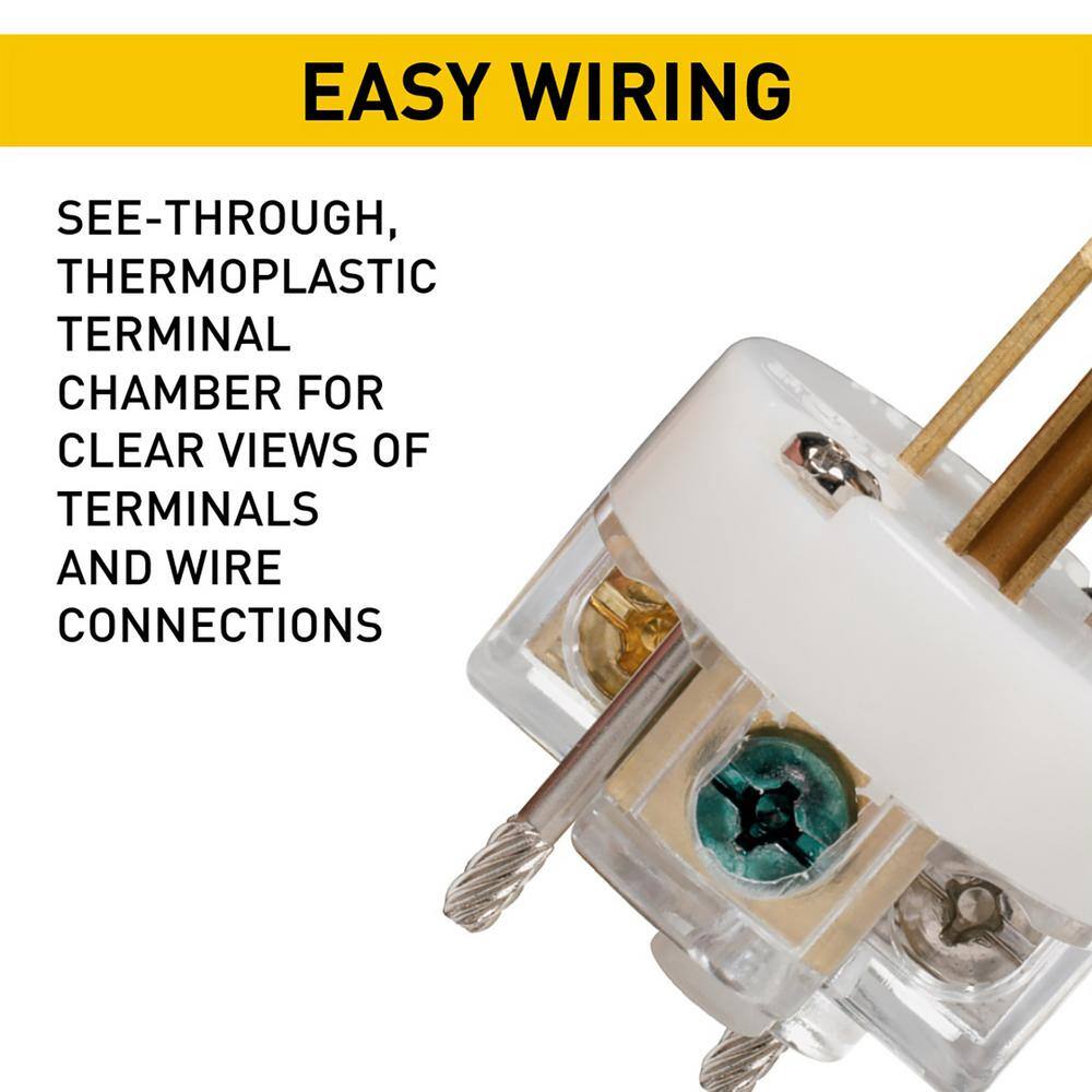 Legrand Pass  Seymour Extra-Hard Use 20 Amp 250-Volt NEMA 6-20P Straight Blade Plug PS5466XCCV4