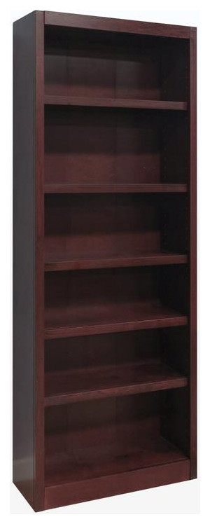 Home Square 2 Piece Solid Wood Bookcase Set with 6 Shelf in Cherry   Transitional   Bookcases   by Homesquare  Houzz