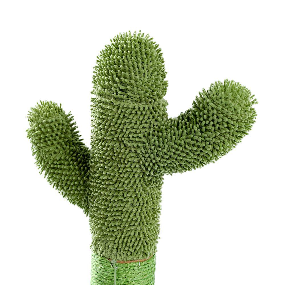 Foobrues 27.60 in. H Lovely Cactus Pet Cats Scratching Posts and Trees with Interactive Ball in Green LNN-P23168373