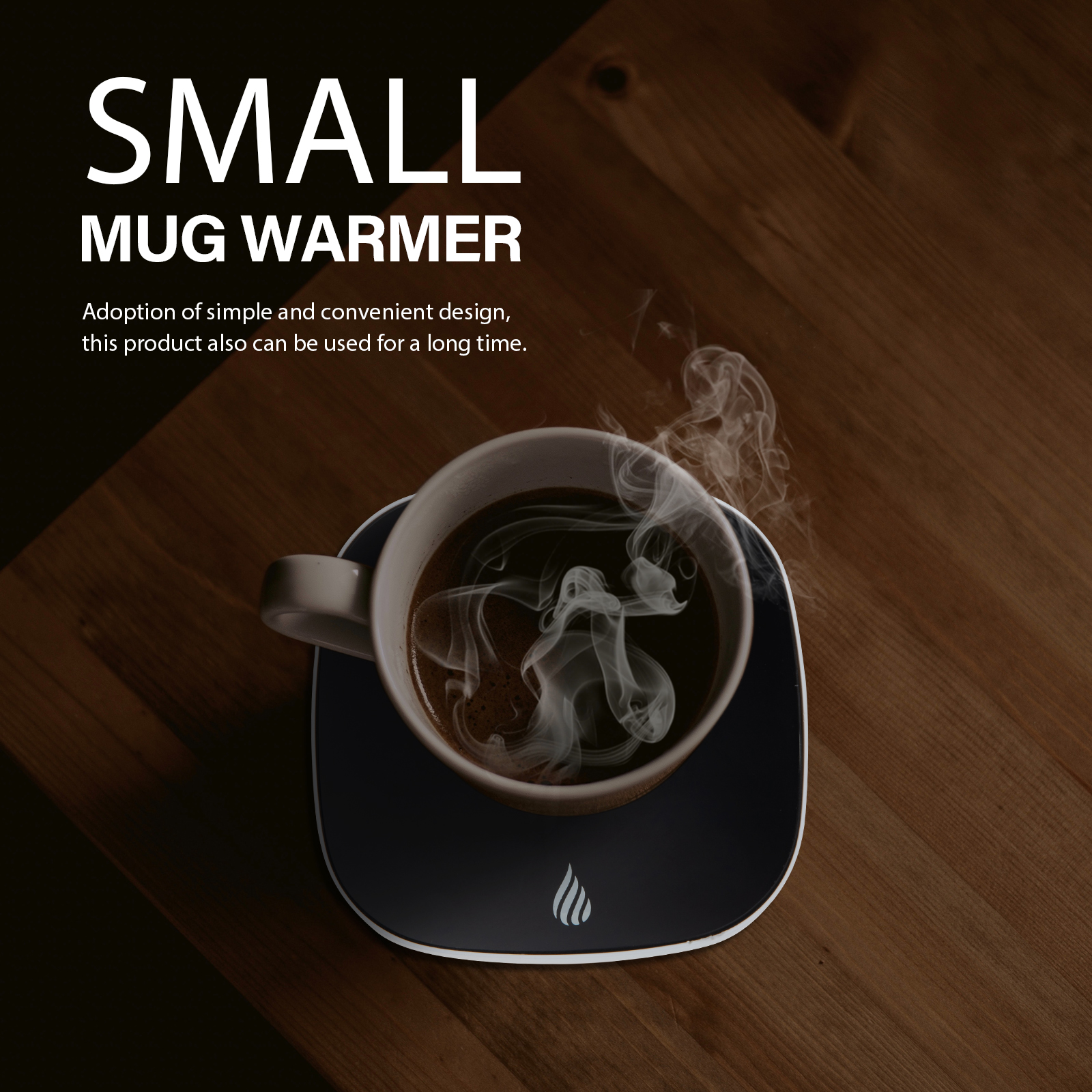 Hemoton Warmer Coffee Cup Mug Coaster Electric Usb Plate Heater Heating Beverage Desk Pad Candle Cordless Tea Milk Keeping