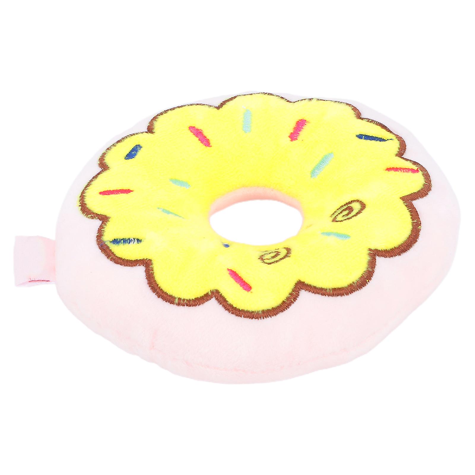 Dog Squeaky Toy Stuffed Bite Resistant Donuts Pet Toy Soft Plush Toy For Dogs Petspink