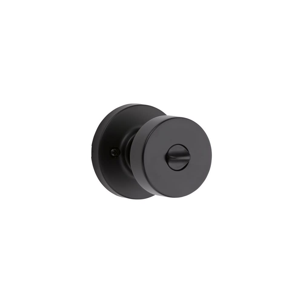 Kwikset Pismo Door Knob SmartKey Matte Black Exterior Keyed Entry ;