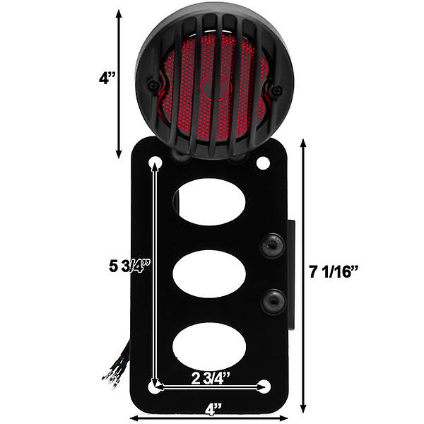 Black Axle Mount Taillight Horizontal Vertical Compatible with Harley Davidson Sport Tour Glide FXRT