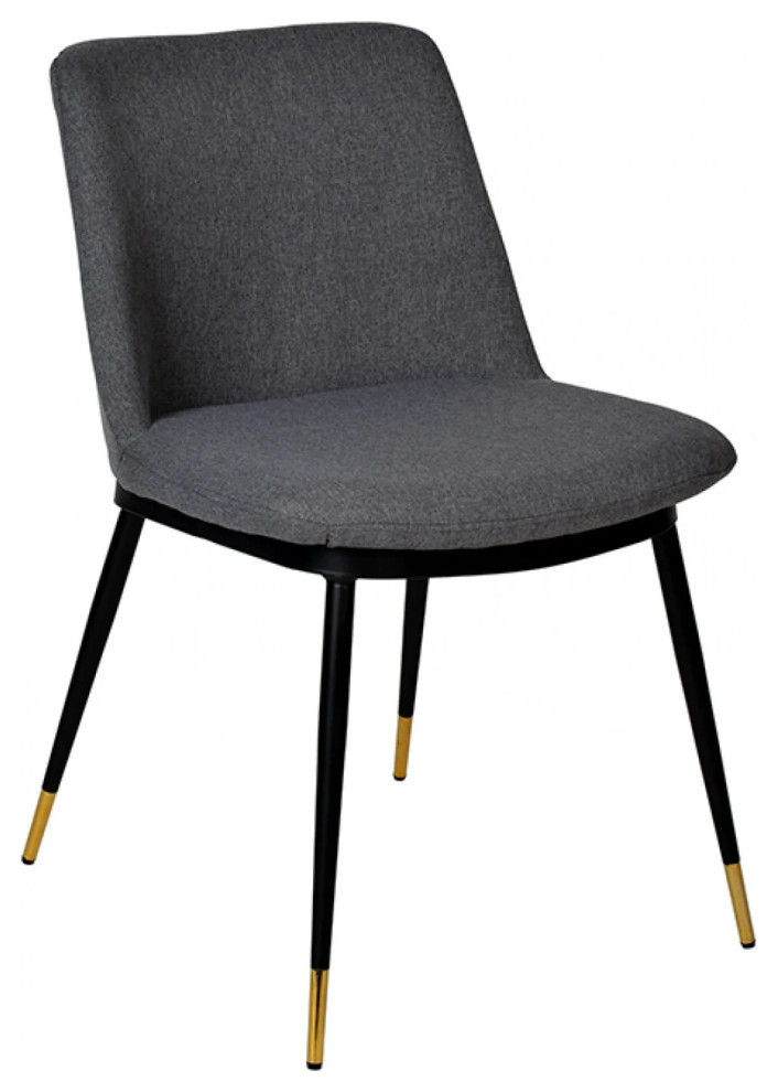 Alisa Modern Gray Fabric Dining Chair  Set of 2   Midcentury   Dining Chairs   by V.S.D Furniture  Houzz