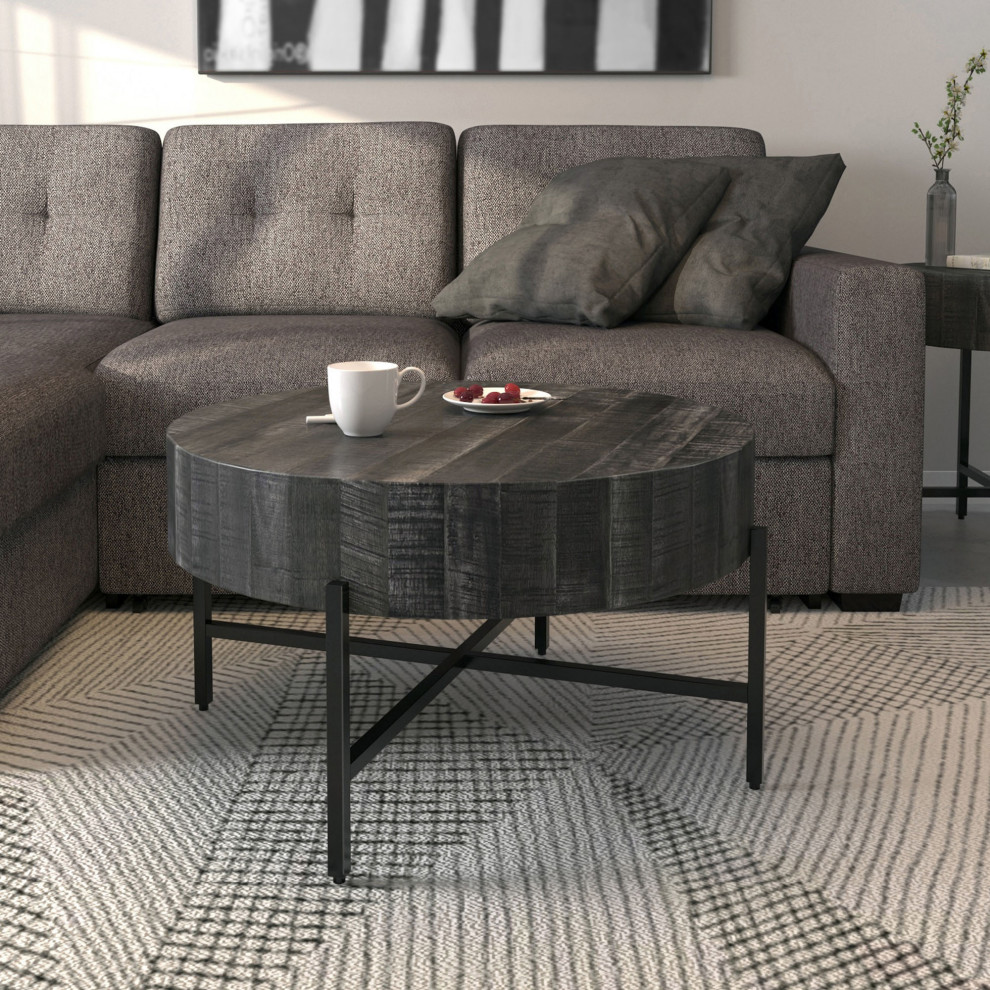 Contemporary Wood Coffee Table   Farmhouse   Coffee Tables   by WHI  Houzz