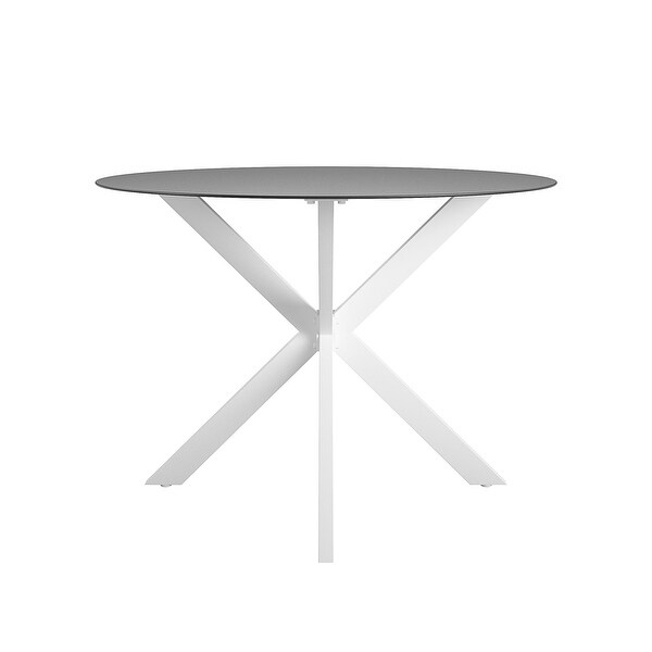 CosmoLiving by Cosmopolitan Circi Collection Dining Table with Glass Top