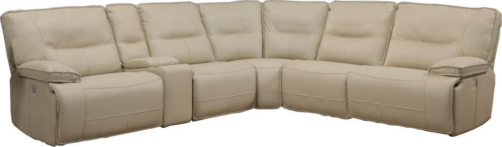 Parker Living Spartacus Chocolate 6pc Sectional With 2pc Armless Chair   Contemporary   Sectional Sofas   by Unlimited Furniture Group  Houzz