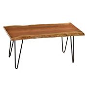 Carolina Living Seti Live Edge Coffee Table / Bench