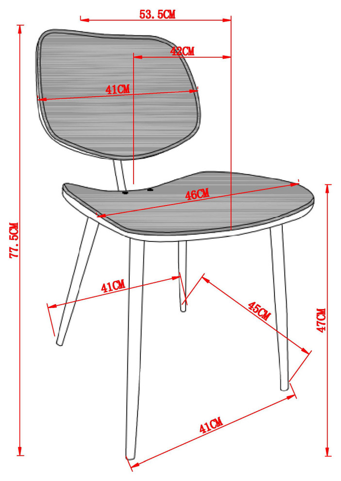 Mid Century Bentwood and Metal Side Chair  Set of 2   Midcentury   Dining Chairs   by WHI  Houzz