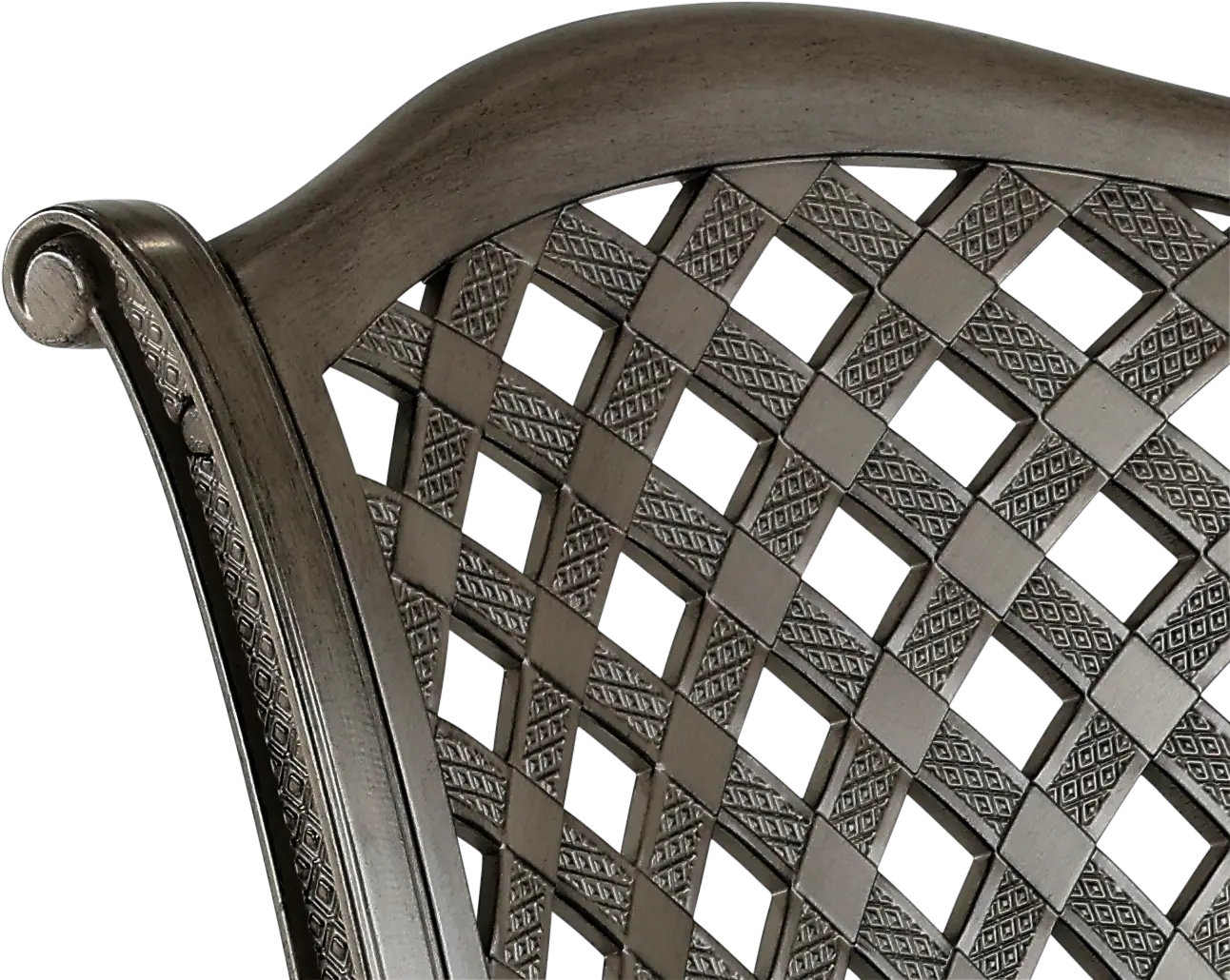 Macan Gray Metal Patio Dining Chair