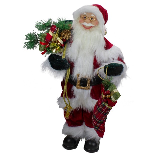 Northlight 2 x27 Standing Santa Christmas Figure With Presents