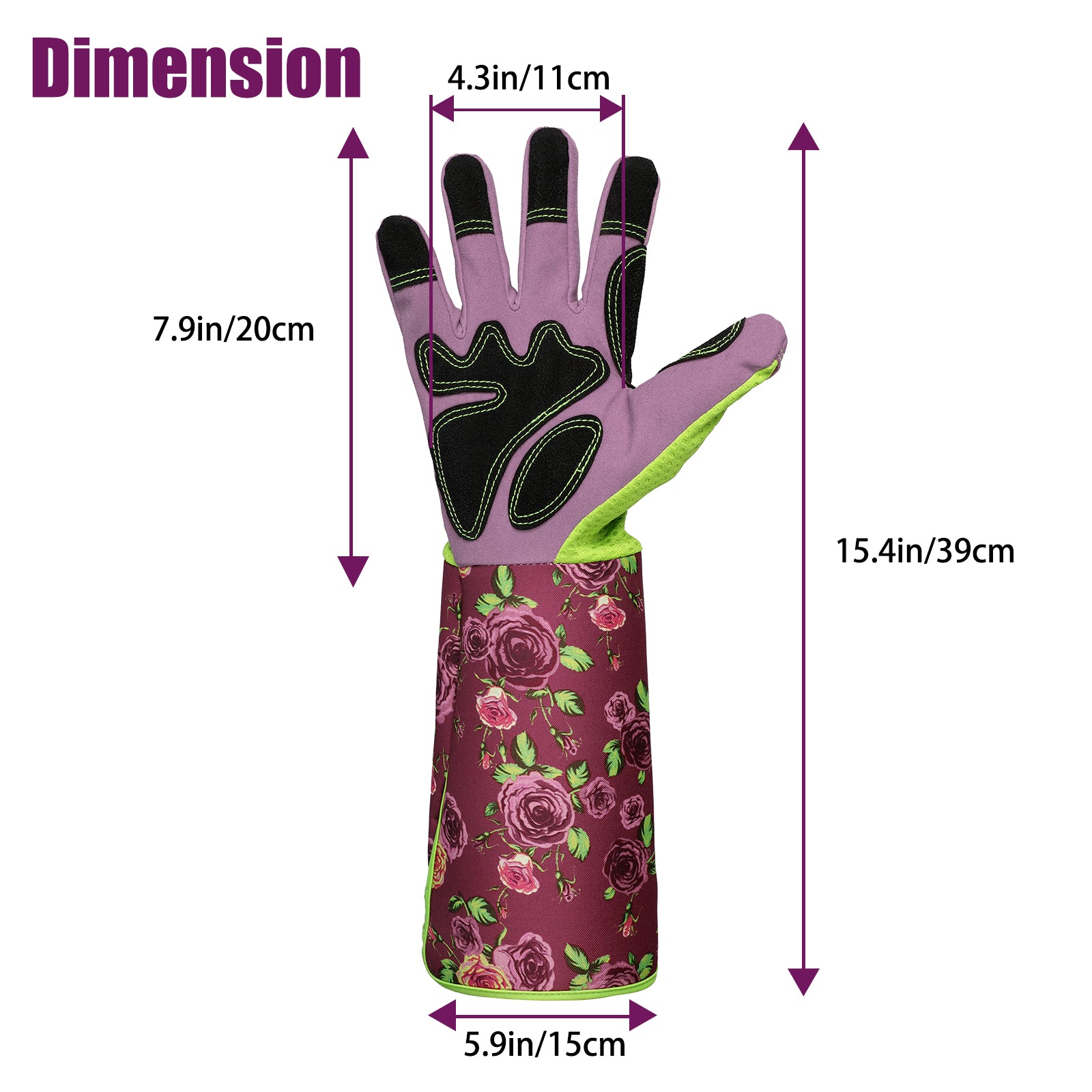 TSV Gardening Gloves for Women, Long Sleeve Thorn Proof Gardening Gloves, Rose Pruning Thorn & Cut Work Proof Long Gauntlet, Puncture Resistant, Breathable Non-Slip, Pink