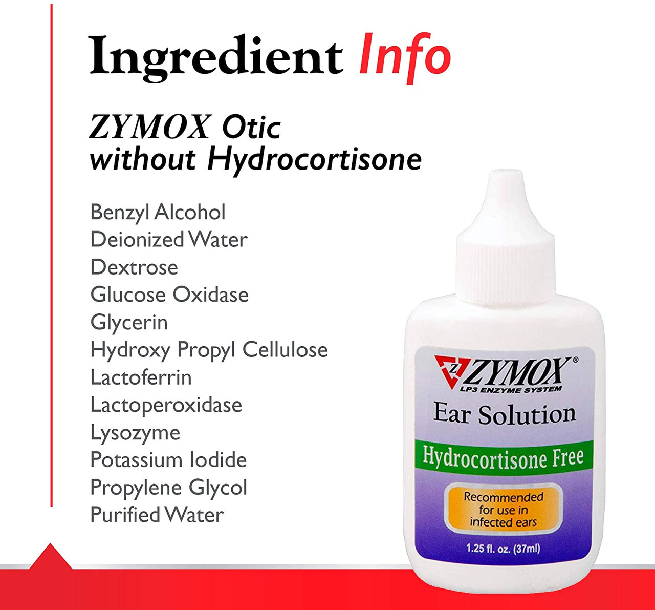 ZYMOX Enzymatic Ear Solution Hydrocortisone Free 1.25 oz