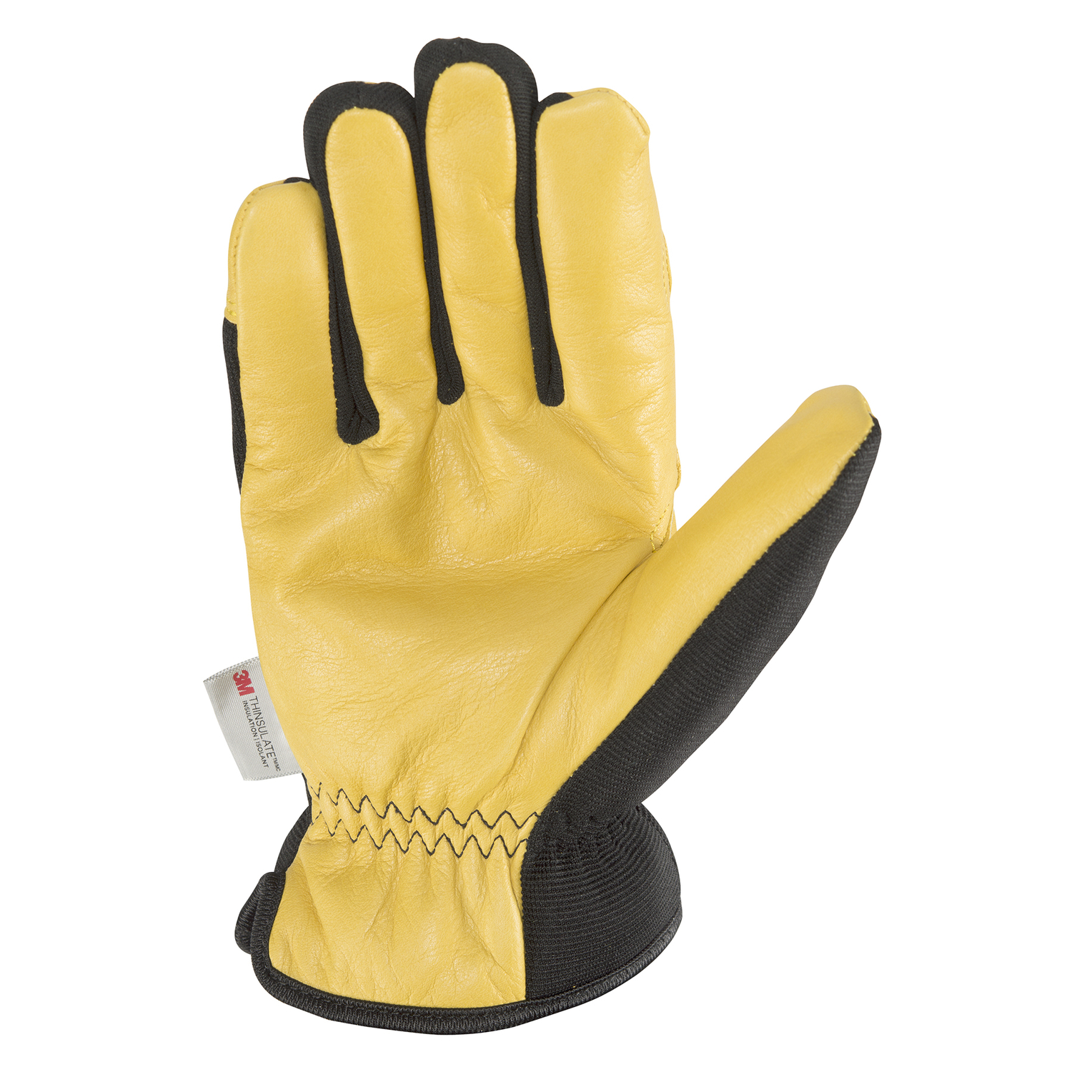 Wells Lamont Men\u0027s Saddletan Grain Winter Work Gloves Black/Yellow XL 1 pair