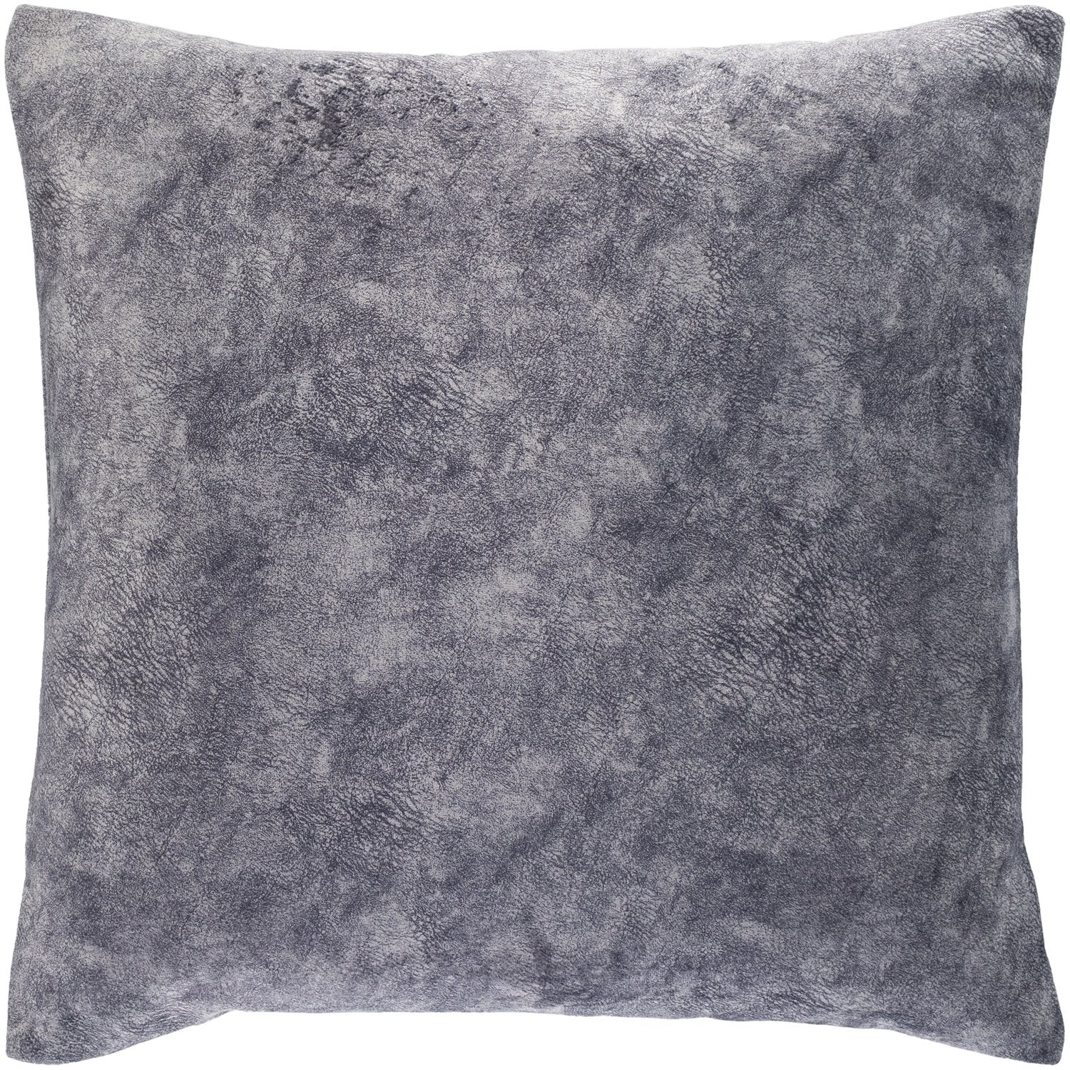 Collins Velvet Square Pillow Medium Gray, Navy