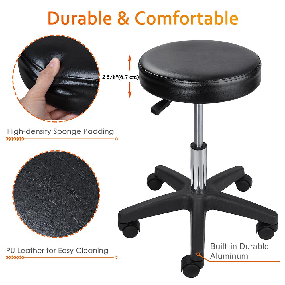 Yescom Multipurpose Hydraulic Salon Stool Chair Black