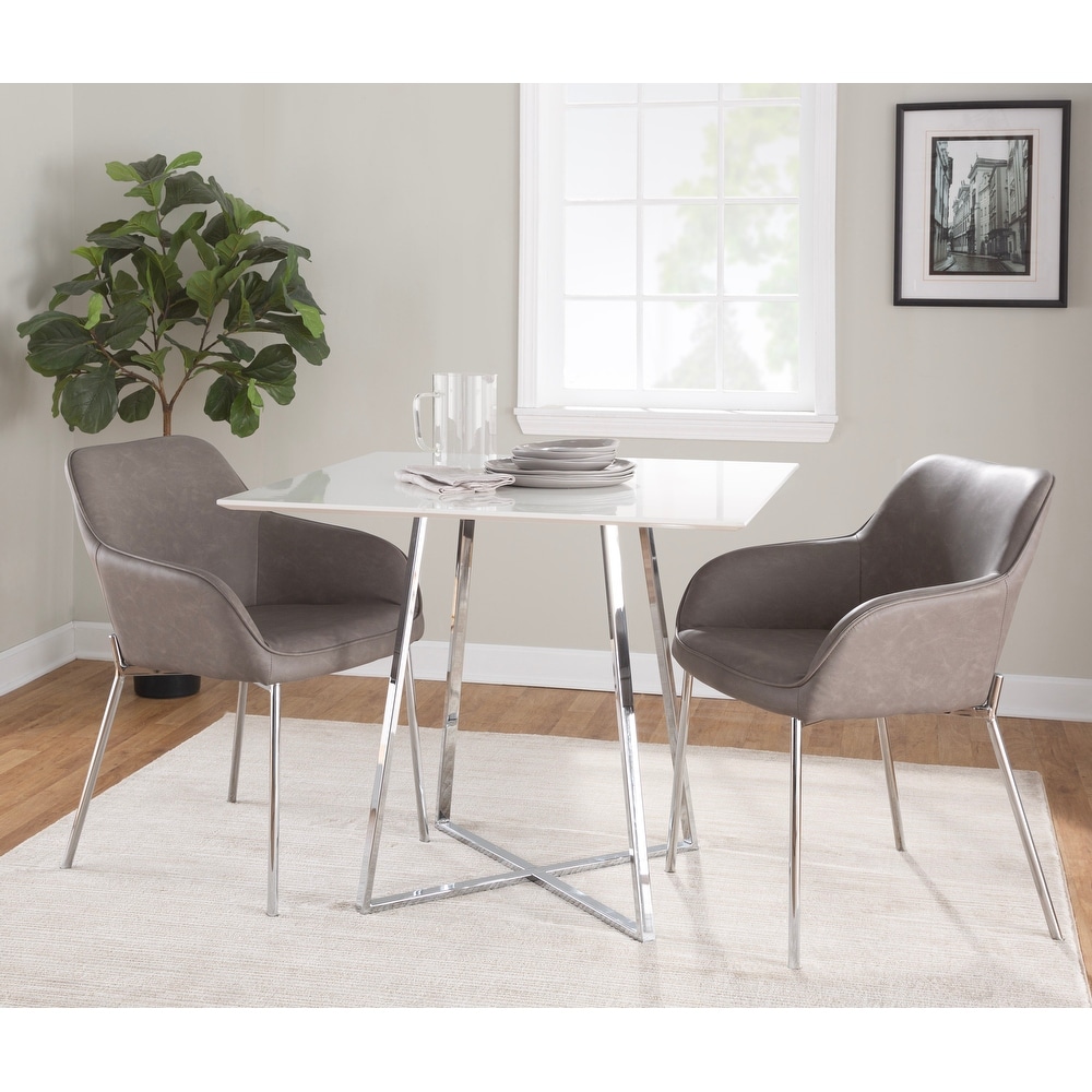 Silver Orchid Pugo Square Dining Table