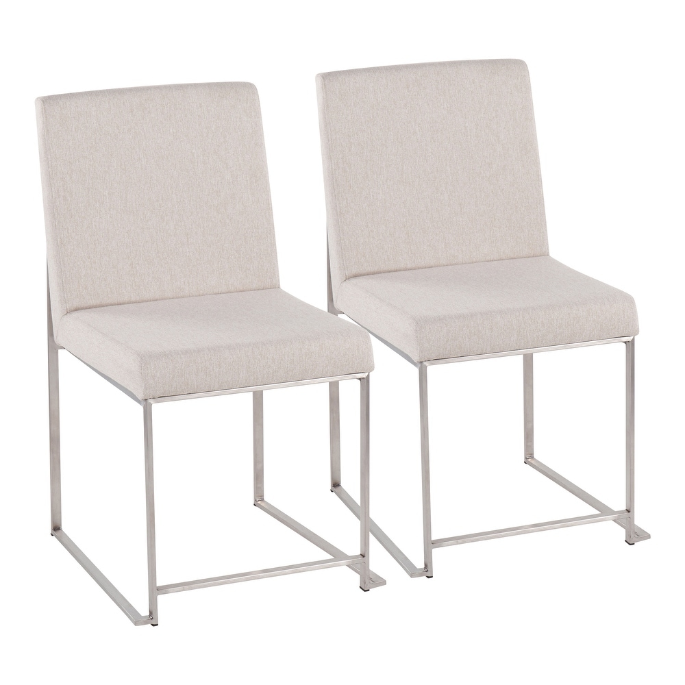 Silver Orchid Forrest High Back Stainless Steel Dining Chair   Set of 2   N/A