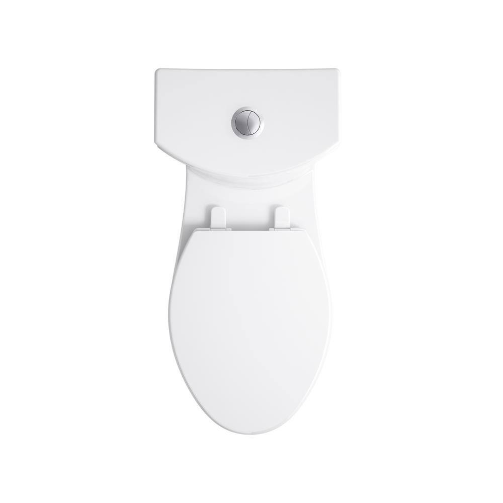 KOHLER Persuade Curv 2-Piece 1.61.0 GPF Dual Flush Elongated Toilet in White Seat Included K-14047-0