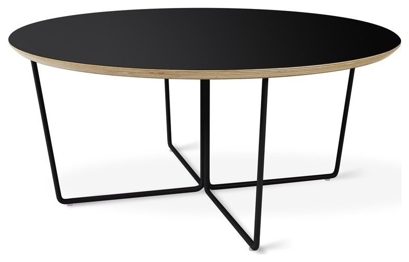 Array Coffee Table Round Black   Contemporary   Coffee Tables   by Old Bones Co.  Studios  Houzz