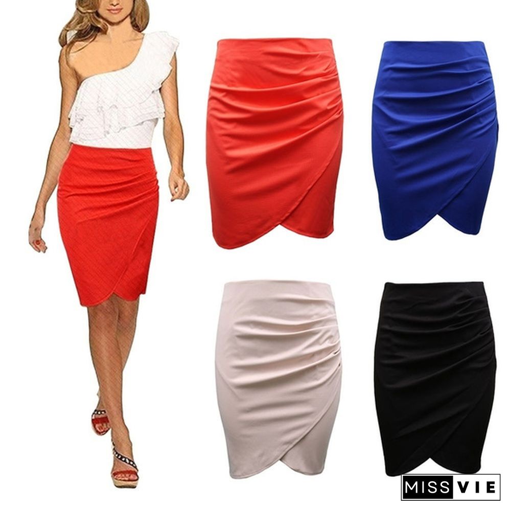 Women's Business Suit Pencil Skirt Summer Ol Skirts For Women Knee Length Step Skirt