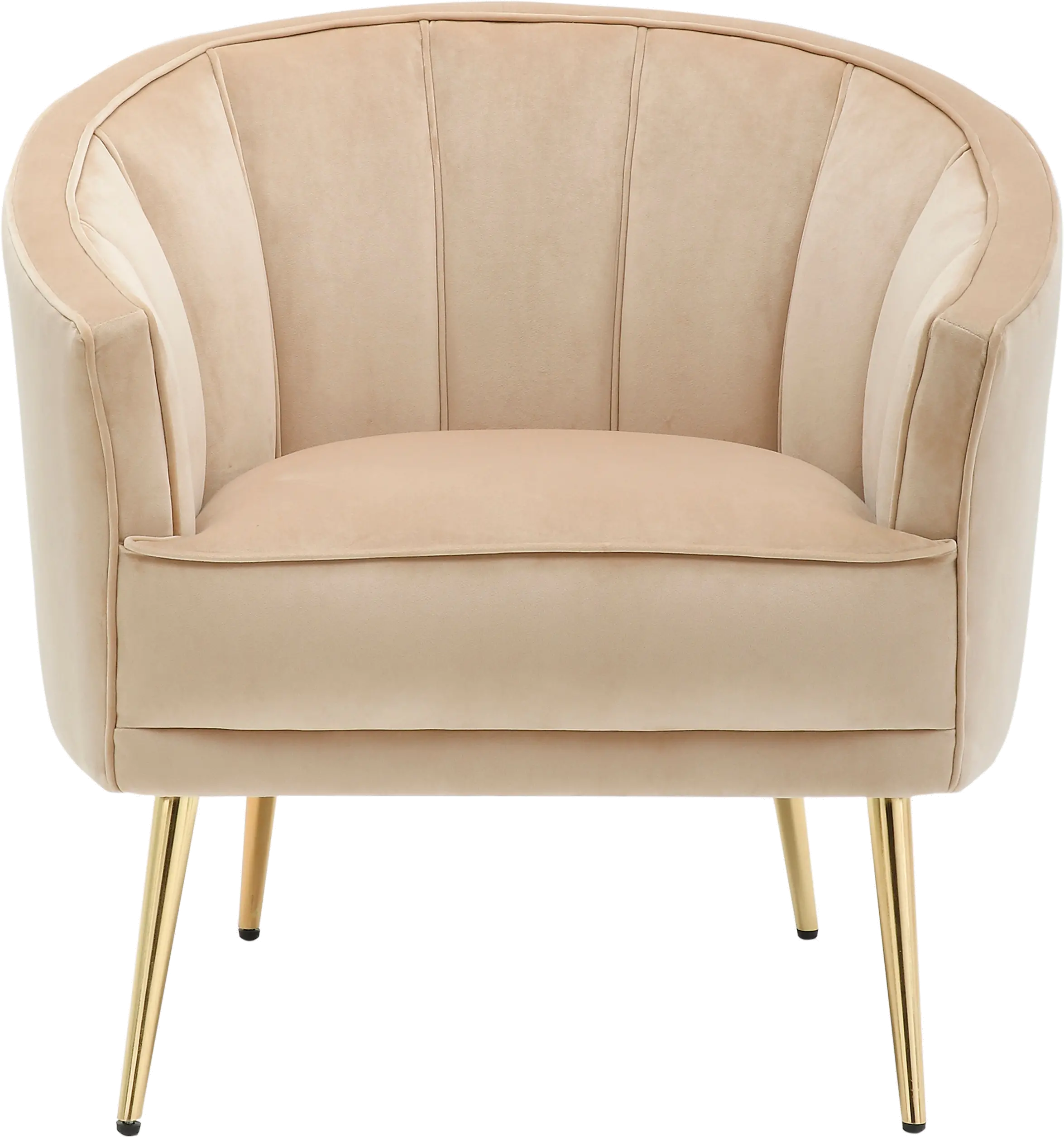 Tania Champagne Velvet Glam Accent Chair